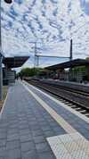 Potsdam-Pirschheide: Bahnsteig mit Leitstreifen für Sehbehinderte (© LBV)