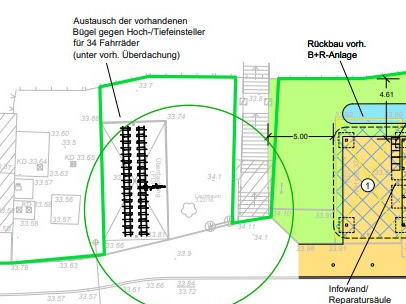 Planung Fahrradabstellanlage Wustermark