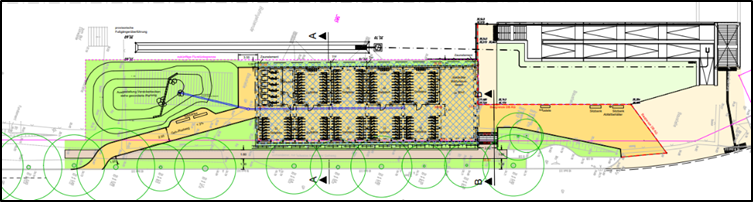 Planung Fahrradparkhaus Eichwalde (© Bahnstadt - Planungsgesellschaft für Bahnhofsentwicklung mbH)