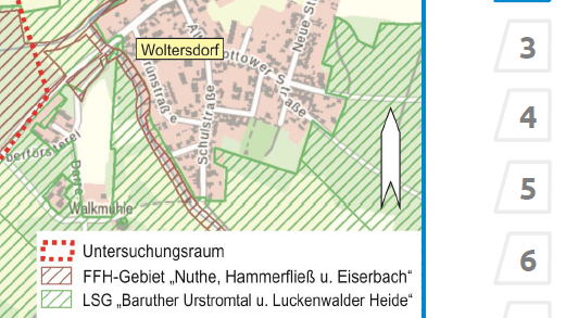 Ausschnitt eines Planes mit Kartenlegende