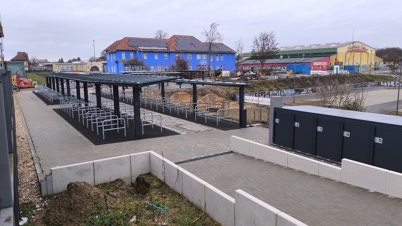 barrierefreier Zugang zu Bike and Ride am Bahnhof Erkner