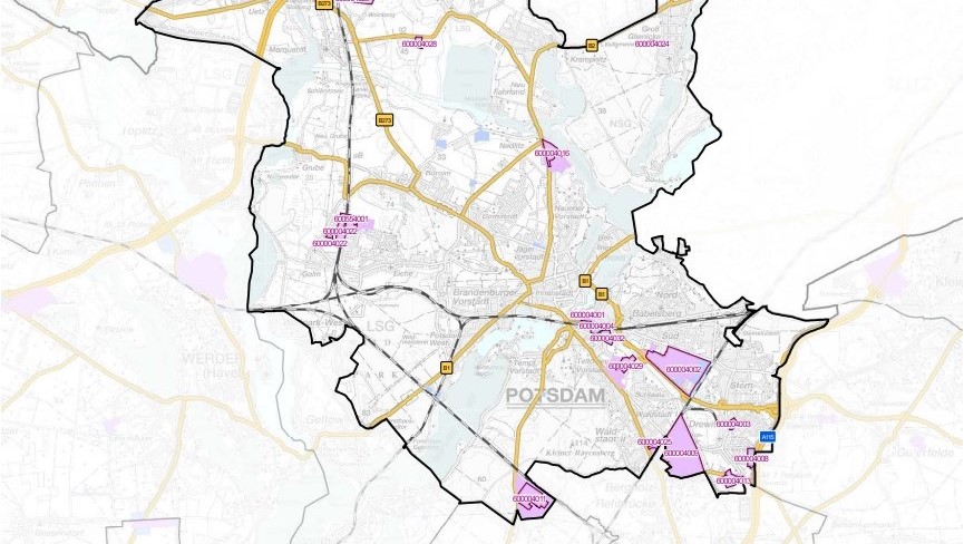 Karte vom Land Brandenburg (Screenshot vom Raumstrukturatlas)