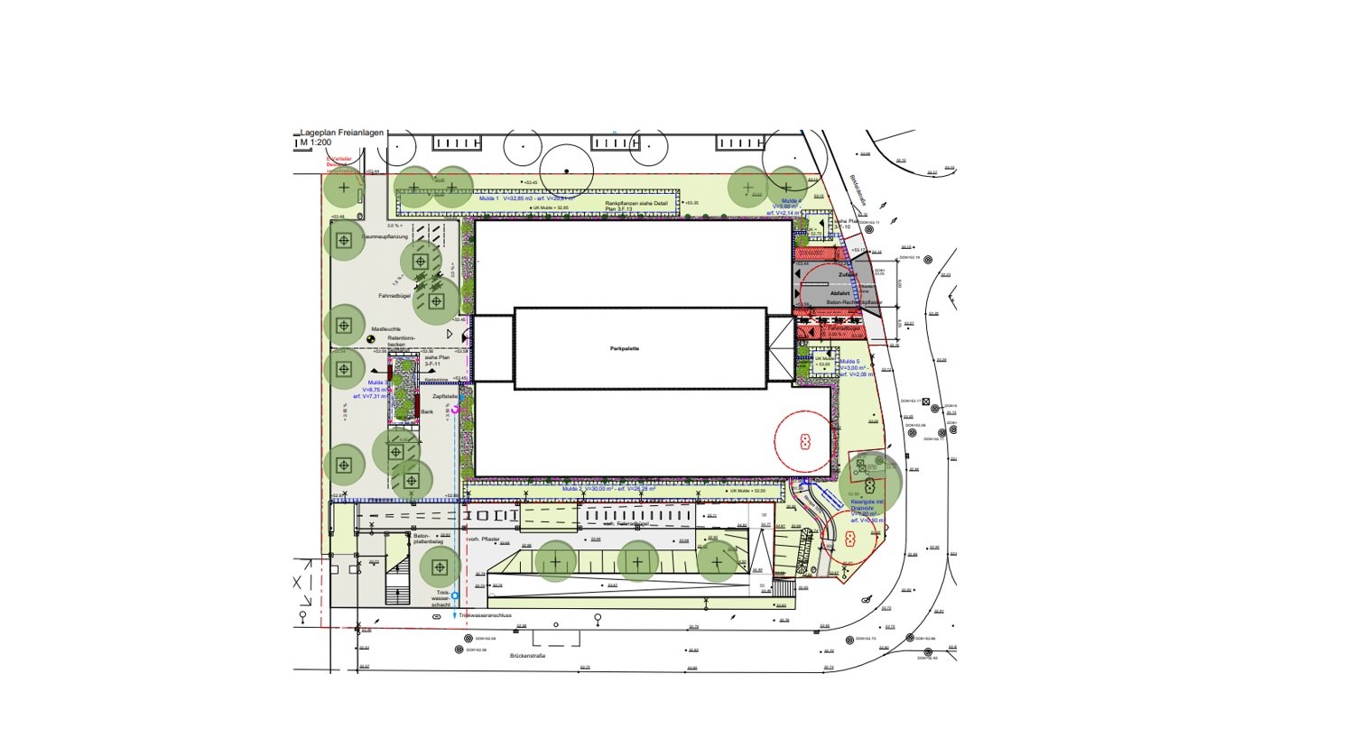 Detaillierte Planungsunterlage für Parkhaus und Verknüpfungsstelle am S-Bahnhof Bergfelde
