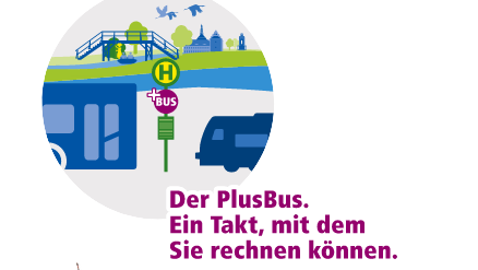 Grafik mit Haltestellenschild 