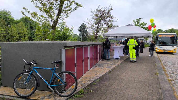 Fahrradboxen am Bahnhof Fredersdorf