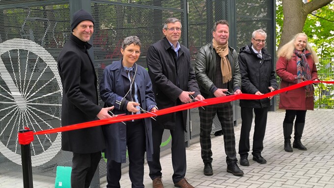 Eröffnung der Fahrradabstellanlage in Hohen Neuendorf